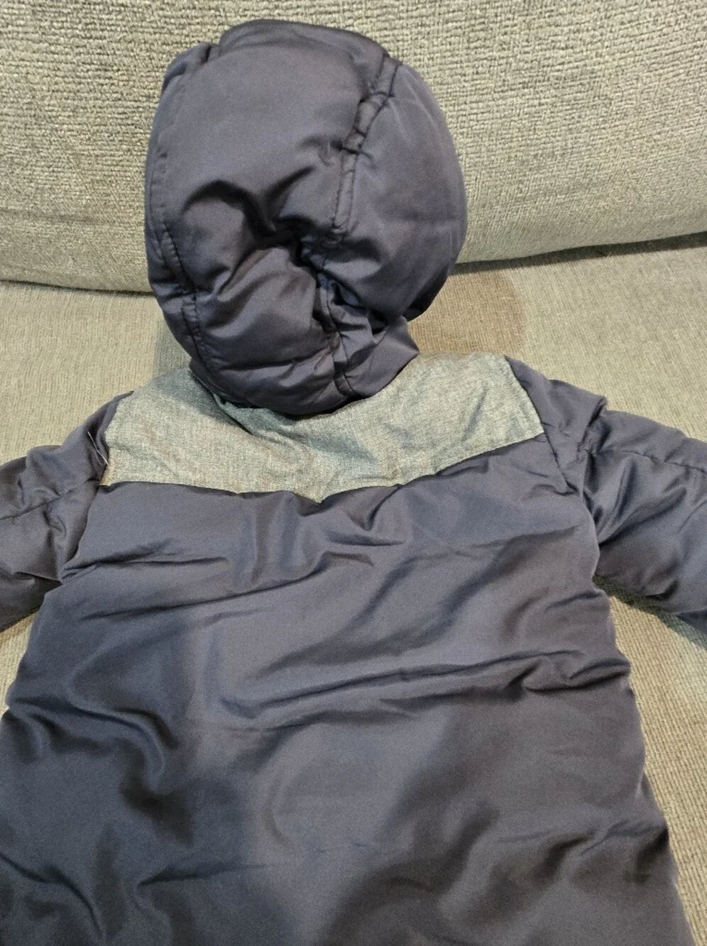 Kids Starting Out Navy Puffer Coat with Hood